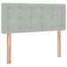 Pat cu storage cu saltea Gri deschis 120 x 190 cm Catifea - WALTI WALTI