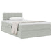 Pat cu storage cu saltea Gri deschis 120 x 190 cm Catifea - WALTI WALTI