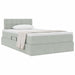Pat cu storage cu saltea Gri deschis 120 x 200 cm Catifea - WALTI WALTI
