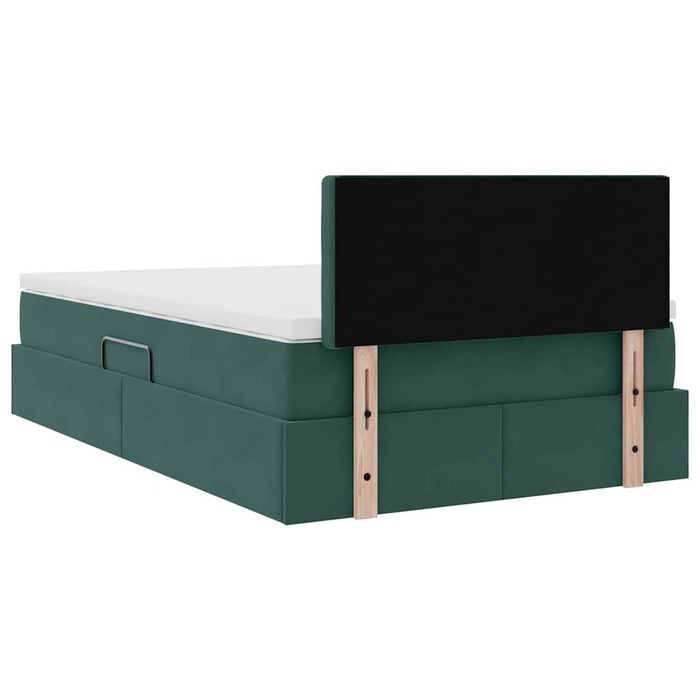 Pat cu storage cu saltea Verde închis 120 x 200 cm Catifea - WALTI WALTI