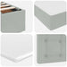 Pat cu storage cu saltea Gri deschis 140 x 190 cm Catifea - WALTI WALTI