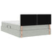Pat cu storage cu saltea Gri deschis 140 x 190 cm Catifea - WALTI WALTI