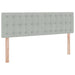 Pat cu storage cu saltea Gri deschis 140 x 190 cm Catifea - WALTI WALTI