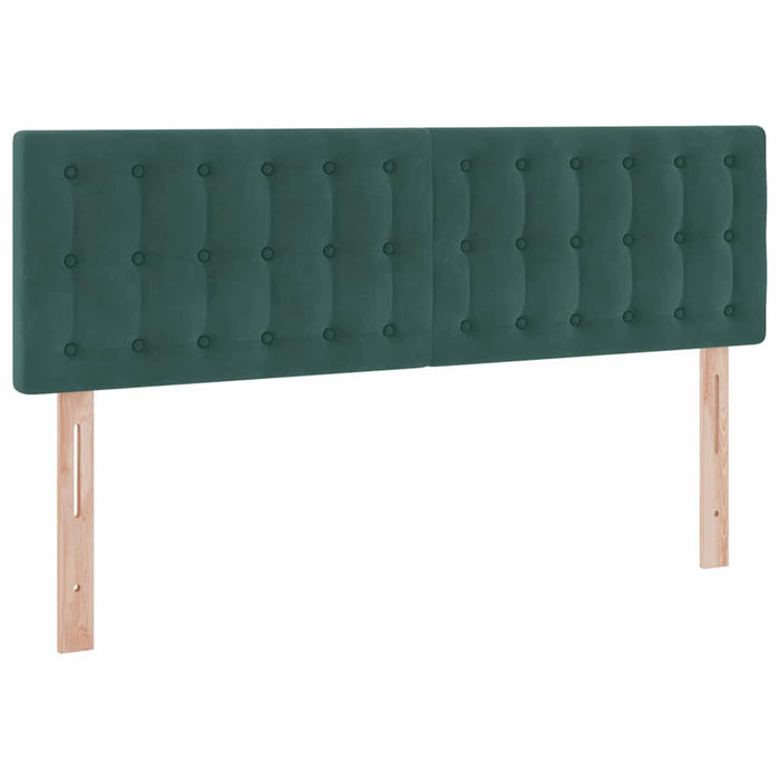 Pat cu storage cu saltea Verde închis 140 x 190 cm Catifea - WALTI WALTI