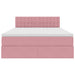 Pat cu storage cu saltea cu headboard Roz 140 x 190 cm Catifea - WALTI WALTI