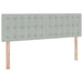 Pat cu storage cu saltea Gri deschis 140 x 200 cm Catifea - WALTI WALTI