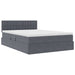 Pat cu storage cu saltea Gri închis 140 x 200 cm Catifea - WALTI WALTI