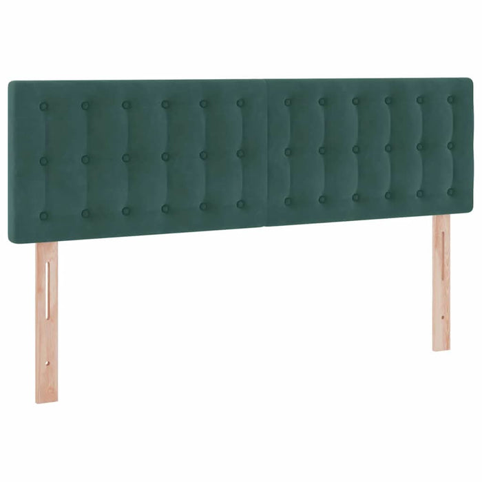 Pat cu storage cu saltea Verde închis 140 x 200 cm Catifea - WALTI WALTI
