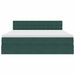 Pat cu storage cu saltea Verde închis 160 x 200 cm Catifea - WALTI WALTI