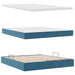 Pat cu storage cu saltea Albastru închis 160 x 200 cm Catifea - WALTI WALTI