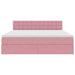 Pat cu storage cu saltea cu headboard Roz 180 x 200 cm Catifea - WALTI WALTI