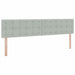 Pat cu storage cu saltea Gri deschis 200 x 200 cm Catifea - WALTI WALTI