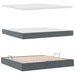 Pat cu storage cu saltea Gri închis 200 x 200 cm Catifea - WALTI WALTI