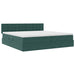 Pat cu storage cu saltea Verde închis 200 x 200 cm Catifea - WALTI WALTI