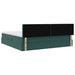 Pat cu storage cu saltea Verde închis 200 x 200 cm Catifea - WALTI WALTI