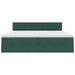 Pat cu storage cu saltea Verde închis 200 x 200 cm Catifea - WALTI WALTI