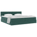 Pat cu storage cu saltea Verde închis 200 x 200 cm Catifea - WALTI WALTI