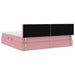 Pat cu storage cu saltea cu headboard Roz 200 x 200 cm Catifea - WALTI WALTI