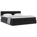 Pat cu storage cu saltea Negru 180 x 200 cm Piele artificială - WALTI WALTI