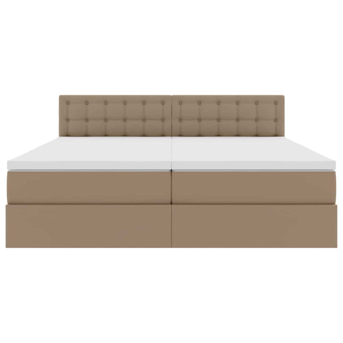 Pat cu storage Cappuccino 180 x 200 cm Piele artificială - WALTI WALTI