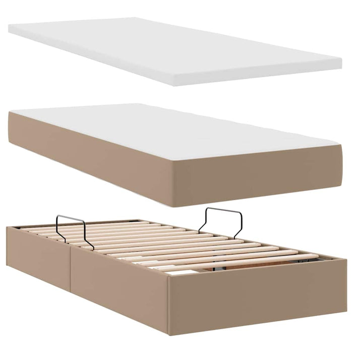 Pat cu storage Cappuccino 180 x 200 cm Piele artificială - WALTI WALTI