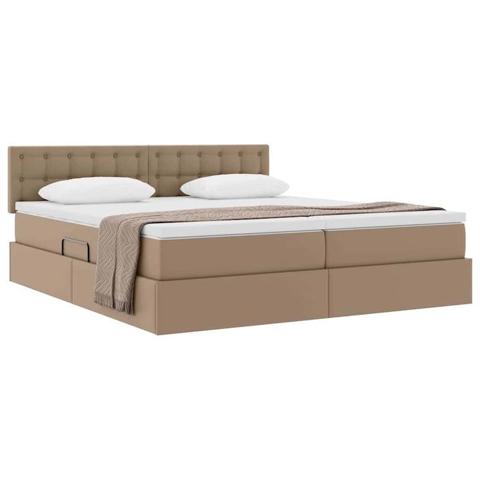 Pat cu storage Cappuccino 180 x 200 cm Piele artificială - WALTI WALTI