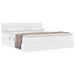 Pat cu storage cu saltea Alb pur 200 x 200 cm Piele artificială - WALTI WALTI