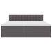 Pat cu storage cu saltea Gri 200 x 200 cm Piele artificială - WALTI WALTI