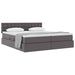 Pat cu storage cu saltea Gri 200 x 200 cm Piele artificială - WALTI WALTI