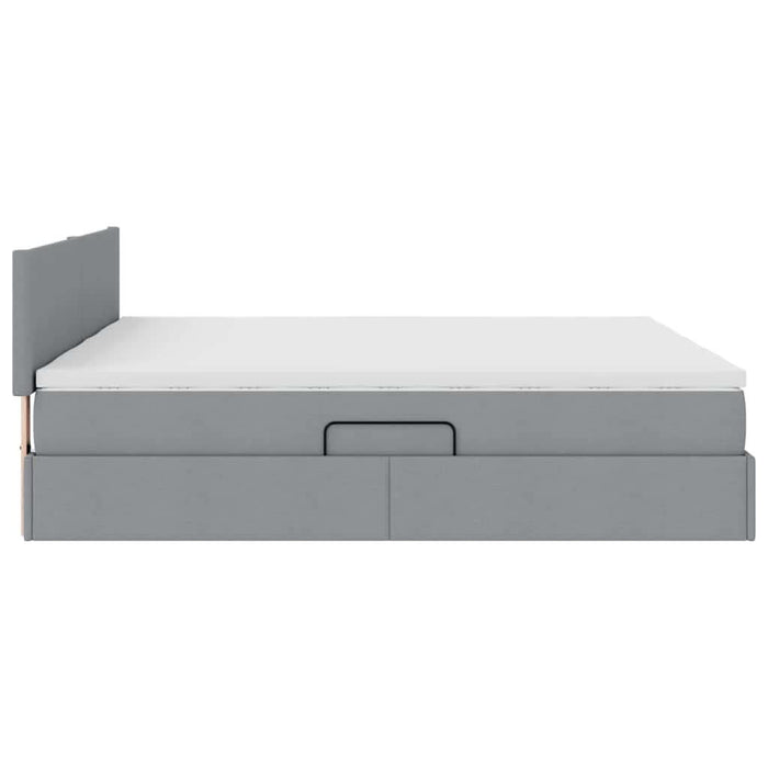 Pat cu storage Gri deschis 180 x 200 cm Piele artificială - WALTI WALTI