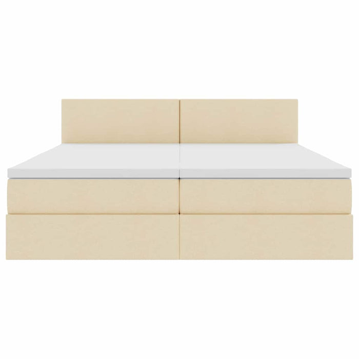 Pat cu storage cu saltea Creme 180 x 200 cm Piele artificială WALTI