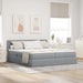 Pat cu storage Gri deschis 200 x 200 cm Piele artificială - WALTI WALTI