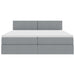 Pat cu storage Gri deschis 200 x 200 cm Piele artificială - WALTI WALTI