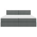 Pat cu storage Gri închis 200 x 200 cm Piele artificială - WALTI WALTI