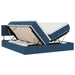 Pat cu storage albastru 180 x 200 cm Piele artificială - WALTI WALTI