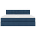Pat cu storage albastru 180 x 200 cm Piele artificială - WALTI WALTI