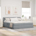 Pat cu storage Gri deschis 200 x 200 cm Piele artificială - WALTI WALTI