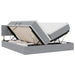 Pat cu storage Gri deschis 200 x 200 cm Piele artificială - WALTI WALTI