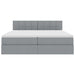 Pat cu storage Gri deschis 200 x 200 cm Piele artificială - WALTI WALTI