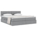 Pat cu storage Gri deschis 200 x 200 cm Piele artificială - WALTI WALTI