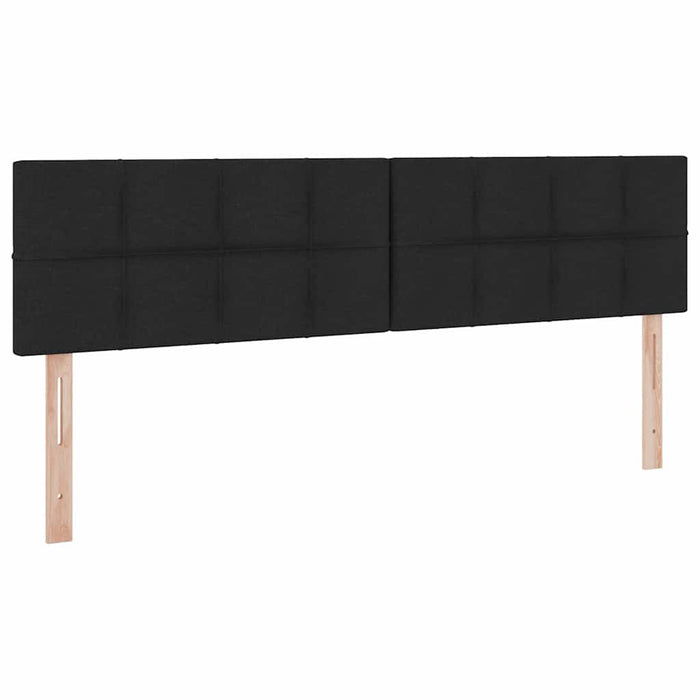 Pat cu storage cu saltea Negru 200 x 200 cm Piele artificială WALTI