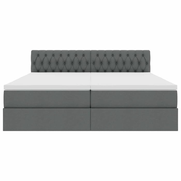 Pat cu storage Gri închis 180 x 200 cm Piele artificială - WALTI WALTI