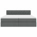 Pat cu storage Gri închis 180 x 200 cm Piele artificială - WALTI WALTI