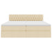 Pat cu storage cu saltea Creme 180 x 200 cm Piele artificială - WALTI WALTI