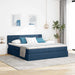 Pat cu storage albastru 180 x 200 cm Piele artificială - WALTI WALTI