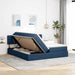 Pat cu storage albastru 180 x 200 cm Piele artificială - WALTI WALTI