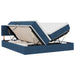 Pat cu storage albastru 180 x 200 cm Piele artificială - WALTI WALTI