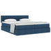 Pat cu storage albastru 180 x 200 cm Piele artificială - WALTI WALTI