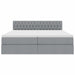 Pat cu storage Gri deschis 200 x 200 cm Piele artificială - WALTI WALTI