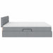 Pat cu storage Gri deschis 200 x 200 cm Piele artificială - WALTI WALTI
